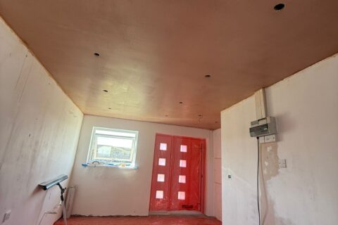 Entrance Kitchen Ceiling Plastered Bardsey